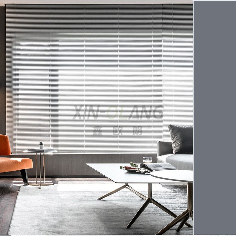 高端铝百叶窗帘|L 型(厂型)C 型叶片防水免打孔 厨卫办公室百叶帘定制 主图3