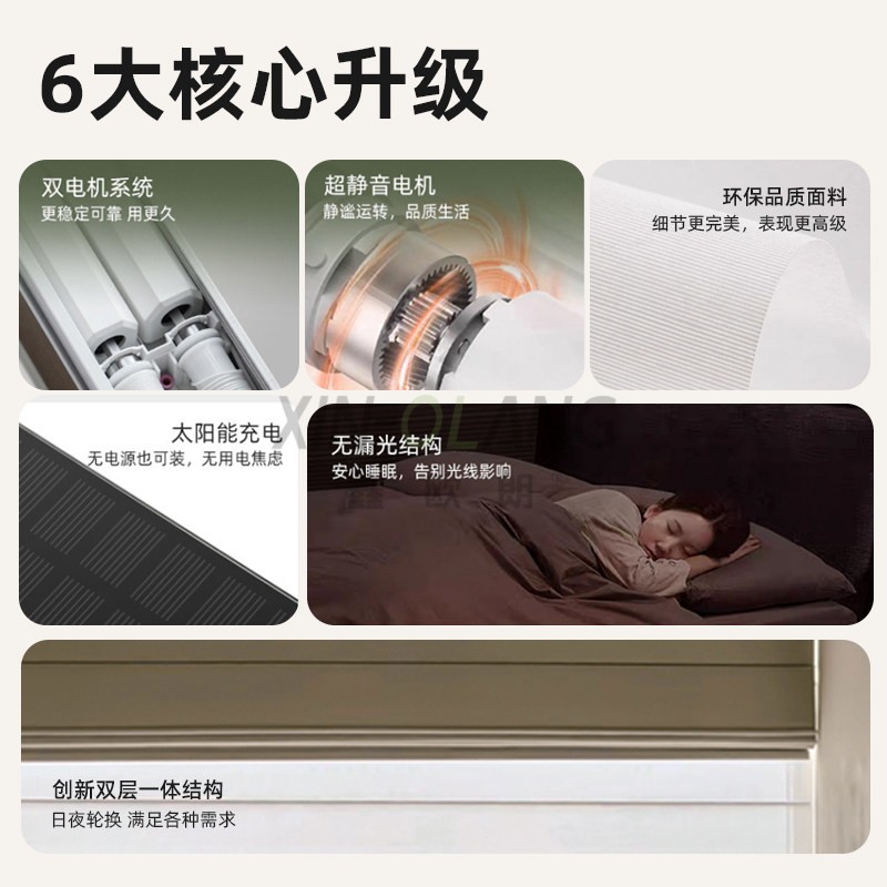 仿麻面料法式罗马帘｜折叠升降遮阳透光 卧室书房茶室装饰窗帘定制 主图2