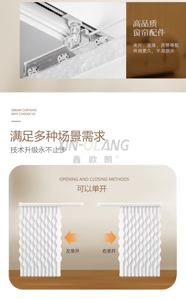 S 型水波波纹帘|纯白多色艺术拼接 垂直竖百叶梦幻帘客厅办公室窗帘定制 详情图6